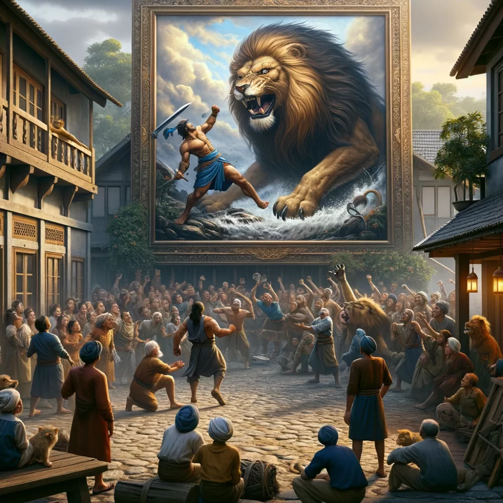 El León Vencido por el Hombre